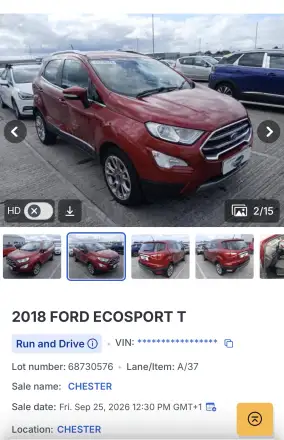 Completed Ford ecosport t delivery from Deeside to Farnborough
