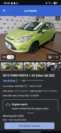 Completed Ford Fiesta delivery from G75 0 to Barnsley